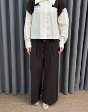 krem kahve 5213 missemramiss mono chic takım 4