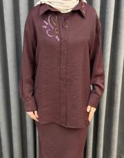 bordo 5251 misemramiss flow tek tunik 2