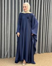 lacivert 5021 qashe elbise