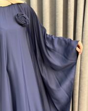 lacivert 5021 qashe elbise 5