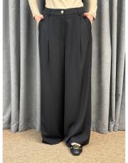 siyah 5659 sentez pileli pantolon