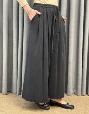 siyah sz 5664 sentez pileli pantolon 3