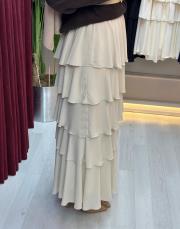 taş sz 5497 sentez şifon katlı etek 5