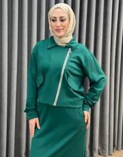 yeşil 4309-4351 missemramiss biker etekli takım 2