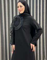 siyah 4325 misemramiss stile elbise 2