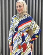 zincir desen 3938 missemramiss floş viskon summer tunik 2
