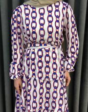 ekru lacivert 4345 missemramiss flowing dress elbise 4