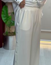 ekru sz 5569 sentez yanı cıtcıtlı pantolon 2