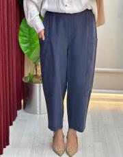 lacivert sz 5596 sentez duti keten pantolon