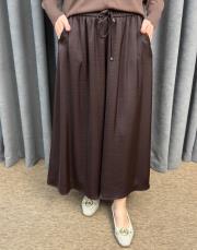 kahve 5665 sentez geniş paça pantolon