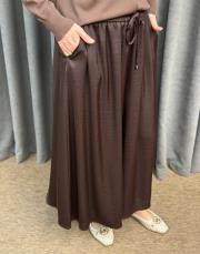 kahve 5665 sentez geniş paça pantolon 4
