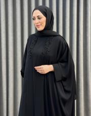 siyah essahra lame tek abaya 2