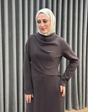 kahve 27k 2044 nuss elbise 2