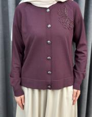 bordo 27k 600 nuss triko hırka 3