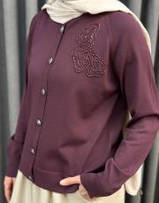 bordo 27k 600 nuss triko hırka 4