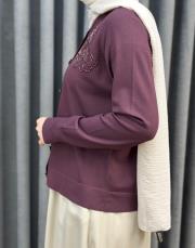 bordo 27k 600 nuss triko hırka 6