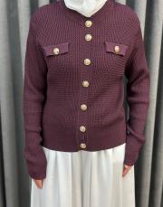 bordo 27k 601 nuss triko hırka 3