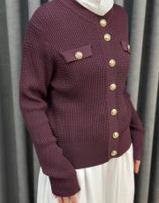 bordo 27k 601 nuss triko hırka 5