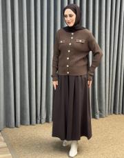 kahve 27k 601 nuss triko hırka 2