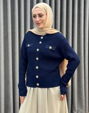 lacivert 27k 601 nuss triko hırka
