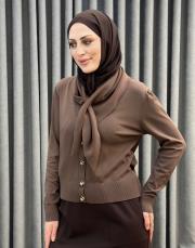 kahve 27k 604 nuss triko hırka