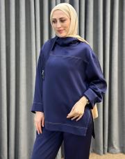 lacivert 26 kk 5378 missemramiss kontrast dikişli saten takım 2