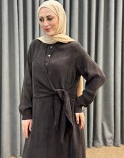 kahve 27k 2041 nuss elbise 2