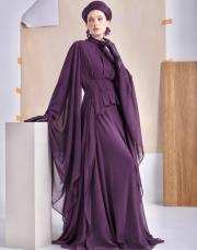 mor ykz 1012-1013 white corner şifon pantolon takım 6