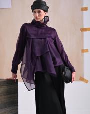 mor ykz 1041 white corner organze tunik