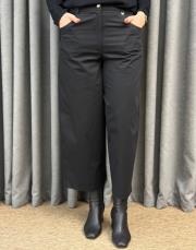 siyah sz 5657 sentez lastikli mom pantolon