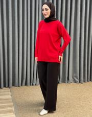 kırmızı 1913 merwish basic triko tunik 2