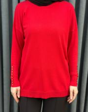 kırmızı 1913 merwish basic triko tunik 4