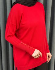 kırmızı 1913 merwish basic triko tunik 6