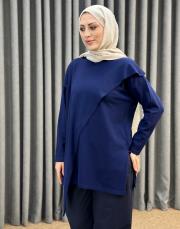 lacivert 1924 merwish doha triko tunik