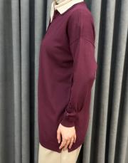 bordo 1925 merwish sole çift yaka triko 4