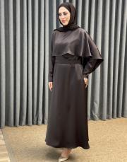 kahve 27k 2043 nuss elbise 2