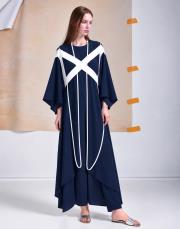 lacivert ykz 1039 white corner ikili abaya
