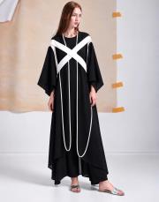siyah ykz 1039 white corner ikili abaya