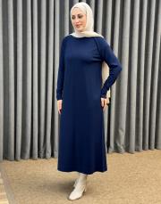 lacivert 27k 803 nuss elbise