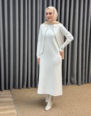 ekru 5330 missemramiss fermuarlı hırka 5