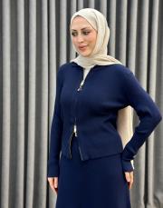 lacivert 5330 missemramiss fermuarlı hırka