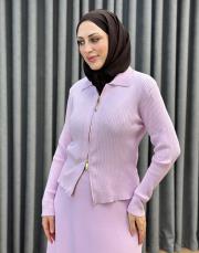pembe 5330 missemramiss fermuarlı hırka