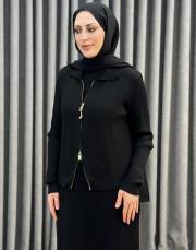 siyah 5330 missemramiss fermuarlı hırka