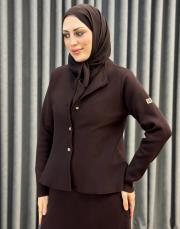 kahve 5432 missemramiss peplum hırka