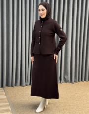 kahve 5432 missemramiss peplum hırka 2