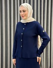 lacivert 5432 missemramiss peplum hırka