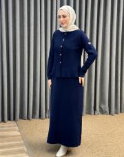 lacivert 5432 missemramiss peplum hırka 2