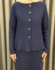 lacivert 5432 missemramiss peplum hırka 4