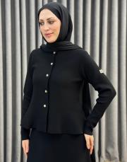 siyah 5432 missemramiss peplum hırka