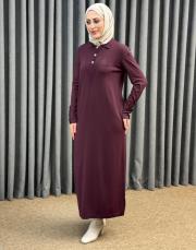 bordo 27k 801 nuss elbise